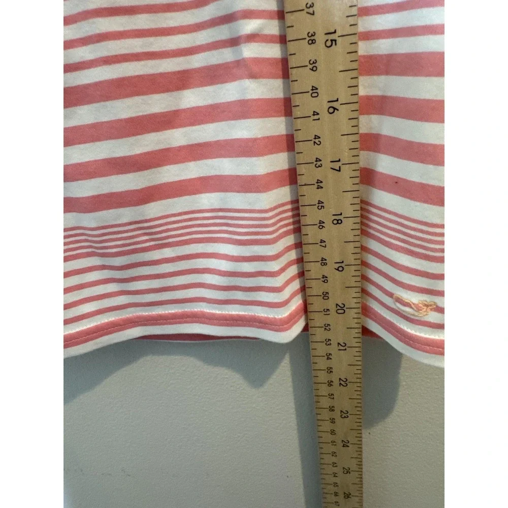 Vineyard Vines Pajama Top Girls 12 Pink Stripe Short Sleeve Jersey Cotton Pima